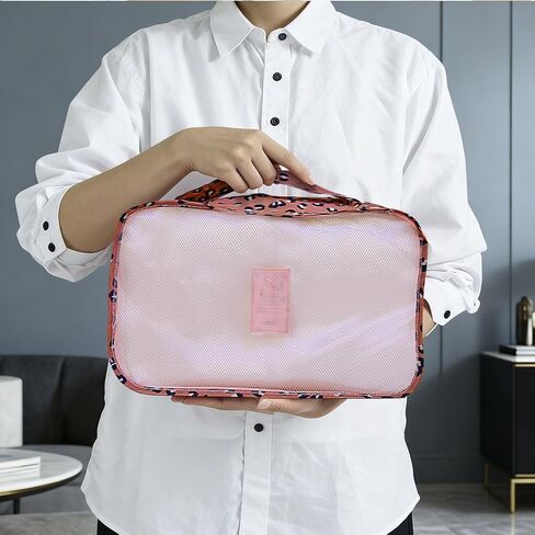 Ultra-Lightweight Collapsible Duffle Bag 6 Pack - Water-Resistant Gym & Travel Duffel with Zippered Pockets - Pink in Saudi Arabia