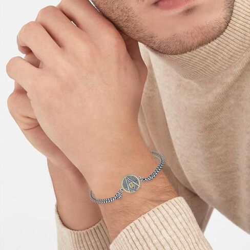 Fugungju Masonic Bracelets for Men 925 Sterling Silver Masonic Jewelry Masonic Gifts for Men in Saudi Arabia