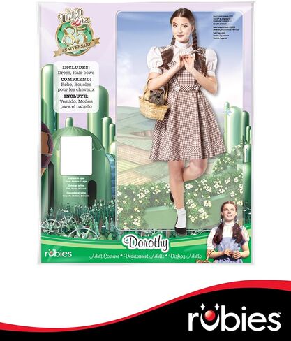 Rubies womens Wizard of Oz Dorothy Black & White Costume Dress and Hair Bows in Saudi Arabia