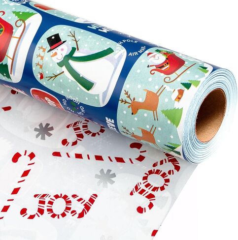 Merture Christmas Wrapping Paper Roll - 30 In X 100 Ft (254.4 sq.ft.ttl.) Elegant Gift Wrap with Watercolor Berry & Bloom Design for Christmas, Birthday, Valentines Day in Kuwait
