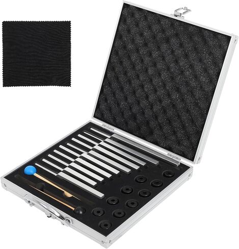 Tuning Forks for Healing, 7 Chakra and 1 Soul Purpose Tuning Forks, Hammer Weighted Tuning Forks, Medical Chakra Tuning Forks, 8-Color Tuning Fork Set with Activator Mallet Base and Aluminum Box in Saudi Arabia