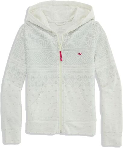 vineyard vines girls Girls' Fairisle Dreamcloth Full Zip Hoodie in Saudi Arabia