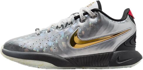 NIKE Lebron XXI Little/Big Kids' Basketball Shoes (FB7699-001,Black/MTLC Pewter-Iron Grey-Oil Green) Size 5.5 in Kuwait