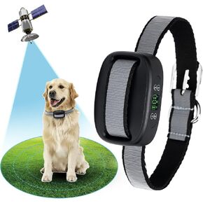 GPS Wireless Dog Fence for 2 Dogs,Electric Dog Fence for Outdoor,Adjustable Warning Strength, Rechargeable,Range 98-3281 ft,Pet Containment System for Most of Dogs