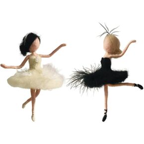 2 Ballets Fairy Needle Felting Kits 6INCH Friendly Instruction DIY Craft Kit for Beginners