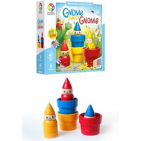 SmartGames Gnome Sweet Gnome Wooden Deduction Game for Ages 3-7 with 48 Challenges