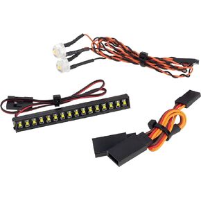 مجموعة المصابيح الأمامية لشريط السقف TRX4M مع 16 خرزة LED لأجزاء ترقية السيارة الزاحفة MEUS TRX4M V1 V2 1/18 RC