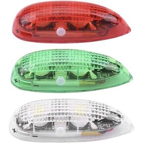 3PCS RC Plane Wireless LED Light Kit for Airplane Aircraft Helicopter Fix Wing Quadcopter, Water Droplet Shape Double/Quick/Flicker Flash Drone Lights, Red Green White LED Flashing Lights
