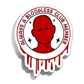 Astarion Bloodless Club MemberSticker Astarion Video Game Fantasy Halloween Vinyl Die Cut Sticker for Car Laptop Phone Water Bottle Guitar Helmet Gift Idea (3 Inches (3 Pcs))
