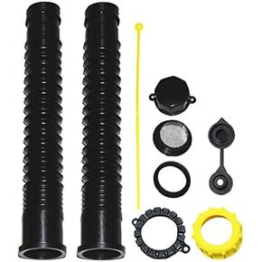 KP KOOL PRODUCTS Gas Can Spout Replacement Kit - Fuel Can Spout - Yellow Gas Can Nozzle with Gas Can Cap, Gasket, Coarse and Fine Stopper Cap with Vent Cap