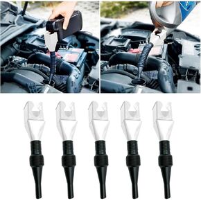 AICEL Retractable Auto Fuel Funnel, 5 Pcs Plastic Flexible Draining Tool Funnel for Cars and Motorcycles, Automotive Wide Mouth Snap Funnel for Engine Oil, Liquid, Diesel, Gasoline and More (5Colors)