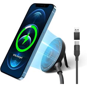 3 in 1 Magnetic Wireless Charging Station for Apple Devices, 15W Foldable Travel Magsafe Fast Charger Stand, Adjustable Mag-Safe Wireless Charger for iPhone 15 Pro Max Plus/14/13/12, AirPods, iWatch