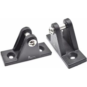 MARINE CITY Bimini Lightweight Durable Boat Nylon Top Deck Hinges, Black (2-1/2 x 13/16 Inches) for Boats – Yachts – Ships – RVs (Pack of 2)