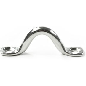 MARINE CITY 304 Grade Stainless Steel Polished Finish Sturdy and Durable Bimini Boat Top Pad Eye, Eye Strap for Boats – Ships – Marines – Yachts – Caravans – Kayaks (Size: Small) (1PCS)