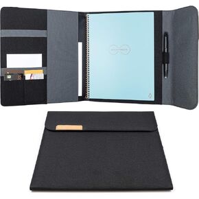 غطاء قابل للطي Rocketbook Capsule 2.0 لأجهزة Core وPanda وFusion - غطاء قابل لإعادة التدوير بنسبة 100% مع حامل قلم ومشبك مغناطيسي ووحدة تخزين داخلية - أسود، مقاس الحروف - 8.5 بوصة × 11 بوصة in Kuwait