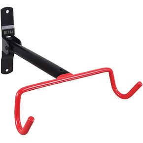 DIRZA Bike Wall Mount Bike Hanger Foldable Bicycle Storage Horizontal Bike Rack Bike Hook for Garage Indoor Shed with Screws Red