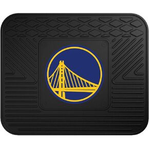 FANMATS - 12371 NBA Golden State Warriors Vinyl 2-Pack Utility Mats , Black , 14"x17"