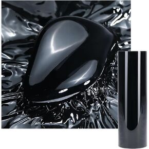 OuranioToxo Gloss Black Vinyl Wrap, 1.5ft X 5ft Black Car Wrap Film Roll - Air Release Self Adhesive Vehicle Interior/Exterior Sticker - Automotive Vinyl Wraps for Car Decal DIY(45cm*1.5m)