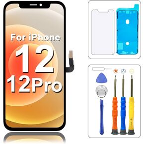 TBUSKEJIE for iPhone 13 Screen Replacement Kit Full FHD LCD Display 3D Touch Digitizer with Repair Tool for Model A2482, A2631, A2633, A2634, A2635 Black
