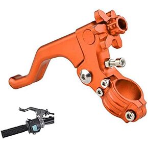 Universal 7/8'' 22mm Dirt Bike Short Stunt Clutch Lever, for Suzuki RM85 RM250 RM125 RMZ250 RMZ450 RMX450Z DR200 S/SE DRZ250 DRZ400 S/SM (Orange)