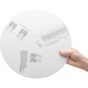 MJFUNTXY Turntable Cartridge Alignment Protractor Mat, Acrylic Turntable Mat Cartridge Alignment Protractor Phonograph Cartridge Alignment Tool
