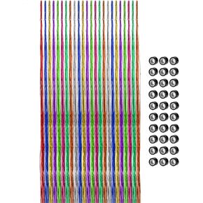 PEUTIER 90pcs Horse Bling Accessory Set, Colorful Horse Mane and Tail Tinsel Tassel Horse Glitter Hair Extensions Bling Pony Hair Tinsel Decorations for Western Wedding Bride Horses Celebrations