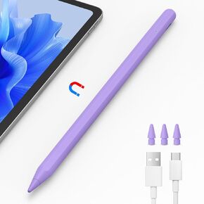 iPad Pencil 2nd Generation with Magnetic Wireless Charging, 3X Fast Charge for Apple iPad Pen,Stylus Pen Compatible with iPad Pro 11 in 1/2/3/4, iPad Pro 12.9 in 3/4/5/6, iPad Air 4/5, iPad mini 6