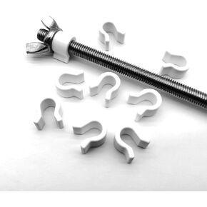 ZYRELYNX 8mm Threaded Rod Quick C Fixed Clip, In Place of the Nuts to Hold Something on, Easy to Add and Remove(Excluding Threaded Rod), White, 10 Pcs