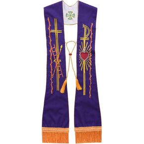 BLESSUME Priest Reversible Stole Clergy Liturgical Exquisite Embroidered Stole
