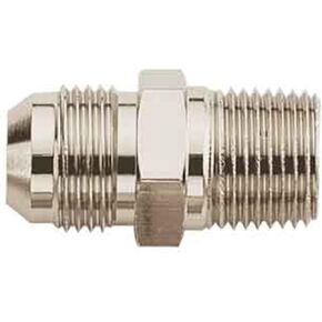 Aeroquip FCE2004 Nickel-Plated Aluminum -6AN Male to 1/4" NPT Male Straight Adapter
