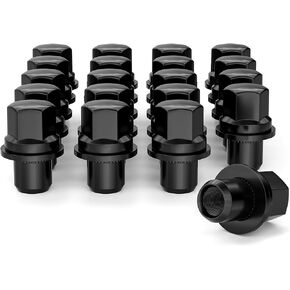 EZISOE 20PCS M14x1.5 1.81" Tall Black Mag Seat Closed End Bulge Acorn Lug Nuts - 0.87" Hex Wheel Lug Nuts for OEM Factory Land Rover LR3 LR4 Range Rover & Sport