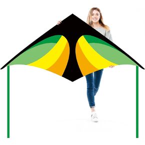 طائرات ورقية كبيرة من JEKOSEN Delta Kite للأطفال والكبار والمبتدئين سهلة الطيران بسلسلة خط واحد للأنشطة الخارجية في حديقة الرحلات الشاطئية