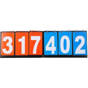 Premium Sports Scoreboard Tabletop Scoreboard Flipper Score Keeper: 6 Digits Portable Sports Game Flip Score Keeper for Soccer Pong Baseball Basketball Volleyball Easy Flip Score Keeper