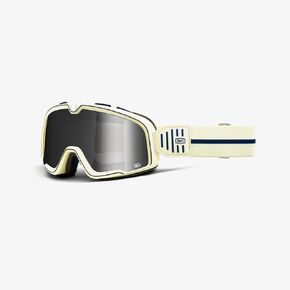 100% BARSTOW Premium Protective Sport Goggles with Minimal Frame (Death Spray - Mirror Blue Lens)