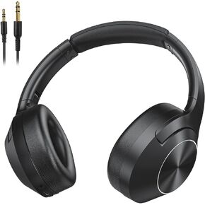 Qaekie Upgraded Active Noise Cancelling Headphones - Ajustable Headband Wireless Over Ear Bluetooth Headphones Deep Bass, 80H Playtime Noise Canceling Headphones, Clear Calls for Travel/Home/Office in Kuwait