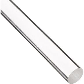 Acrylic Lucite Rod Dowel - One 1"(25mm) x11 .8125" (300mm) Acrylic Lucite Rod Dowel (Clear)
