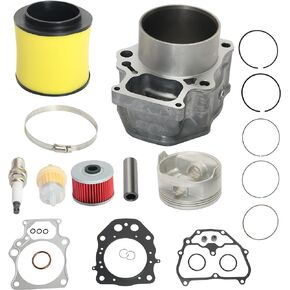 Cylinder Piston Gasket Top End Fit for Honda TRX500 Foreman Rubicon 500 Pioneer 500 2012-2019 With Air Filter 92mm Piston, Cylinder 12100-HR0-F00