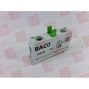 BACO CONTROLS 33S10 1NO, 10A, 600V, Contact Block, Screw Terminal