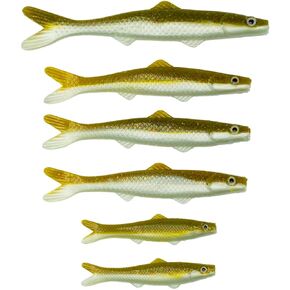 Banjo Minnow Pumpkin Green Minnows + Lifelike Lure for All Fish + Durable Material That Catches Fish + Freshwater & Saltwater Fishing Lure + Hooks & Anchors