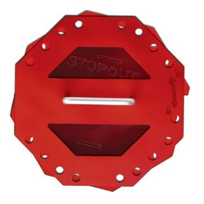 Accuform KCC620 STOPOUT Look 'n Stop Compact Group Lock Box, 7-3/4" Length x 7-3/4" Width x 4" Depth, Plastic, Red