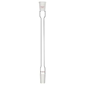 stonylab Air Condensation Tube, Borosilicate Glass Reflux Condenser with 24/40 Standard Joint 300 mm Jacket Length, 16 mm Diameter Lab Glass Condenser for Distillation Experiment