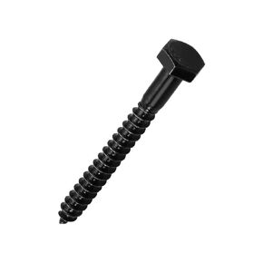 Stainless Steel Black Lag Bolts 1/4" x 2-1/2" Hex Lag Screws (15 pcs) Stainless Black Oxidized