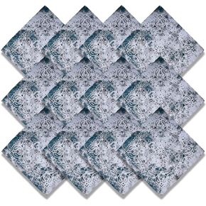 6,12,36 PK Bandanas for Men and Women, 100% Cotton Bandana - Gold, Black, White +20 Color Option (12PK, Grey Tie Dye)…
