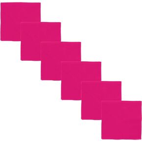 Motique Accessories Solid Color Bandana - Set of 6 Bandannas