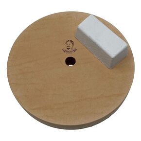 6" (3/4" Width) Leather Honing/Stropping Wheel - Fits 1/2" Arbor - Buffing Compound Included