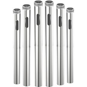 Aopin Diamond Drill Bits Core Drill Bits Hole Saw Kit 8mm(5/16inch) for Glass, Ceramics, Porcelain, Marble, Carbon Steel, 6Pcs