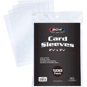 BCW Standard Card Penny Sleeves, 2 5/8 x 3 5/8 Inches, Clear, 1,000 Count in Kuwait