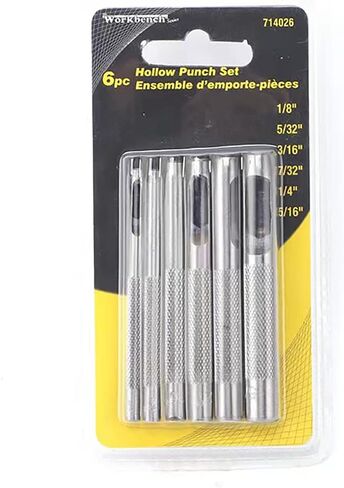 WINB Leather Hole Punch, Leather Punch 6-pcs Round Steel Leather Craft Hollow Hole Punch 1/8“-5/16" for Leather Belt Watch Band Gasket in Saudi Arabia