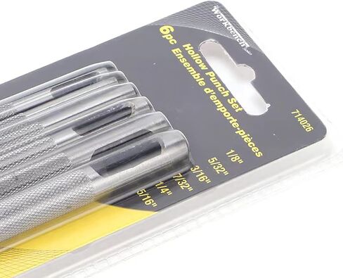 WINB Leather Hole Punch, Leather Punch 6-pcs Round Steel Leather Craft Hollow Hole Punch 1/8“-5/16" for Leather Belt Watch Band Gasket in Saudi Arabia