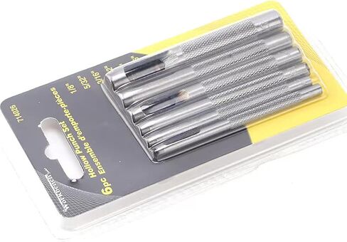 WINB Leather Hole Punch, Leather Punch 6-pcs Round Steel Leather Craft Hollow Hole Punch 1/8“-5/16" for Leather Belt Watch Band Gasket in Saudi Arabia